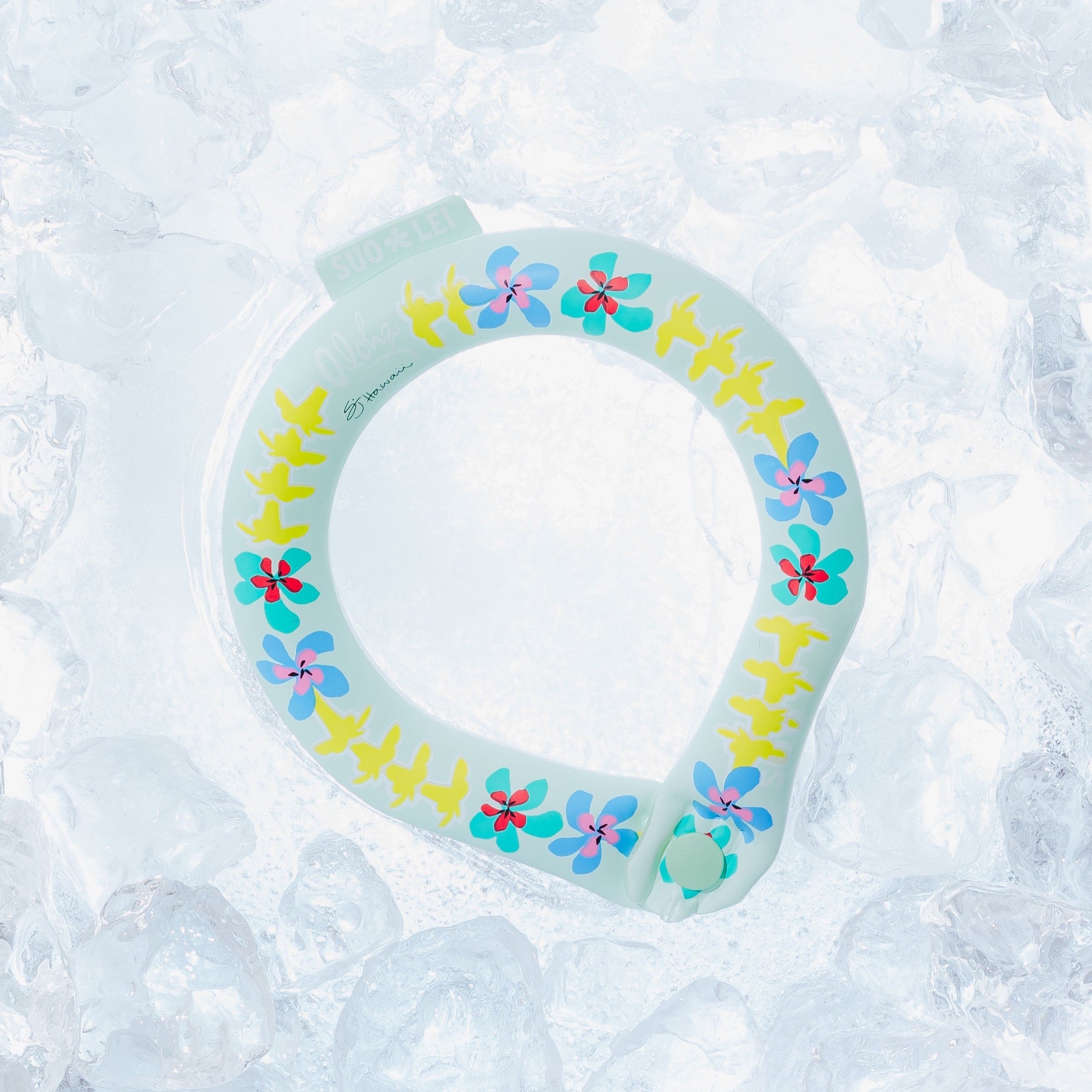 SUO RING for dogs 28°ICE hawaii ボタン付