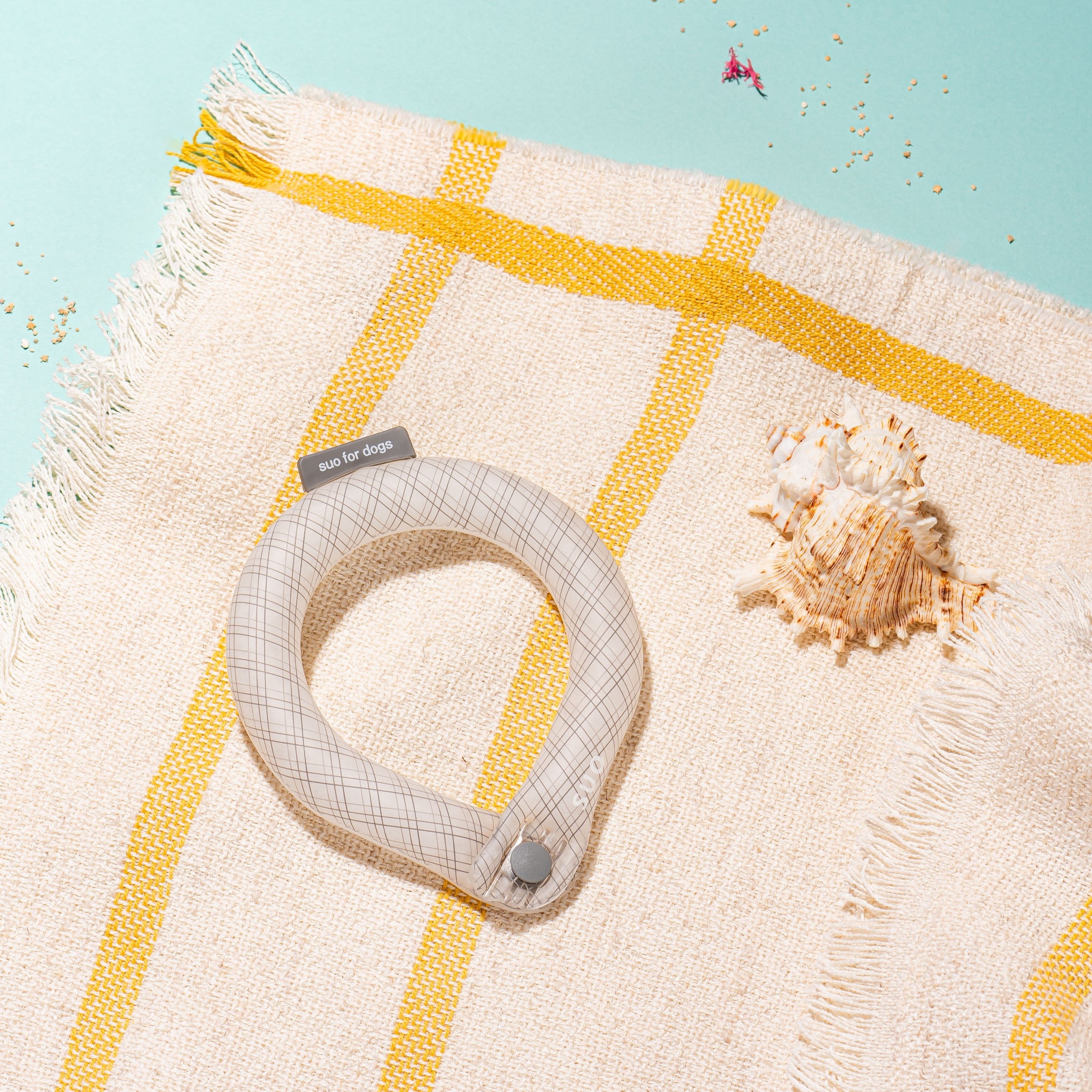 SUO RING for dogs 28°ICE グラデチェック ボタン付