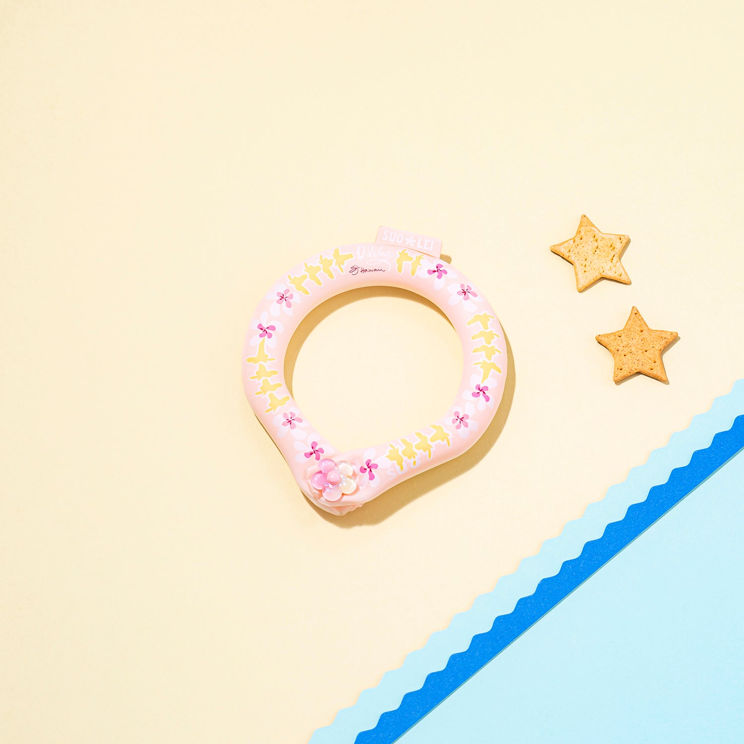デコレ SUO RING for pets 28°ICE Hawaii ボタン付