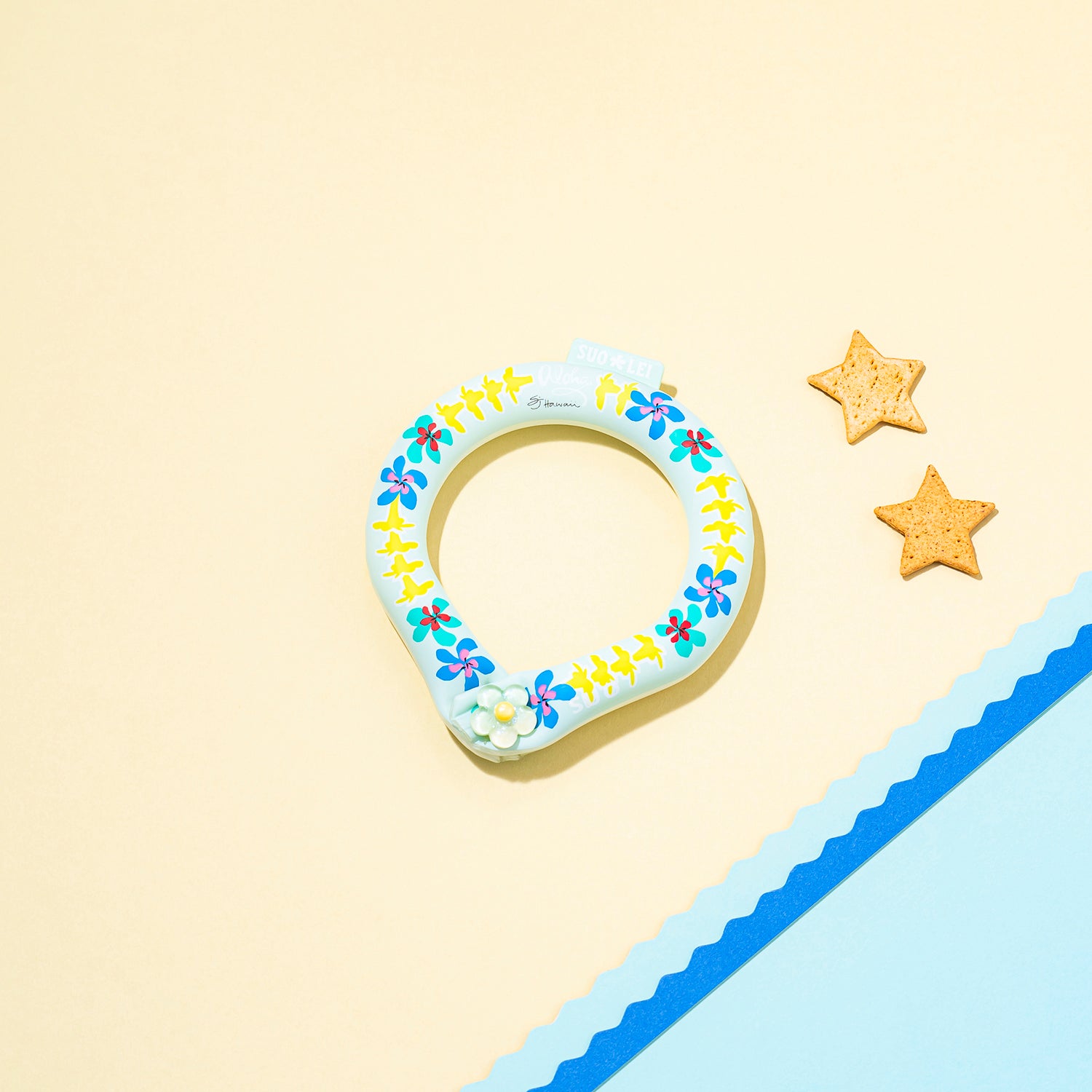デコレ SUO RING for pets 28°ICE Hawaii ボタン付