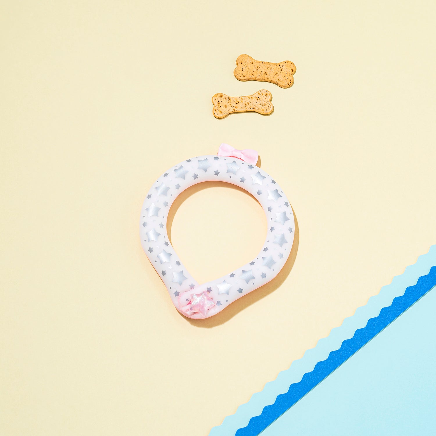 デコレ SUO RING for pets 28°ICE star reflector ボタン付