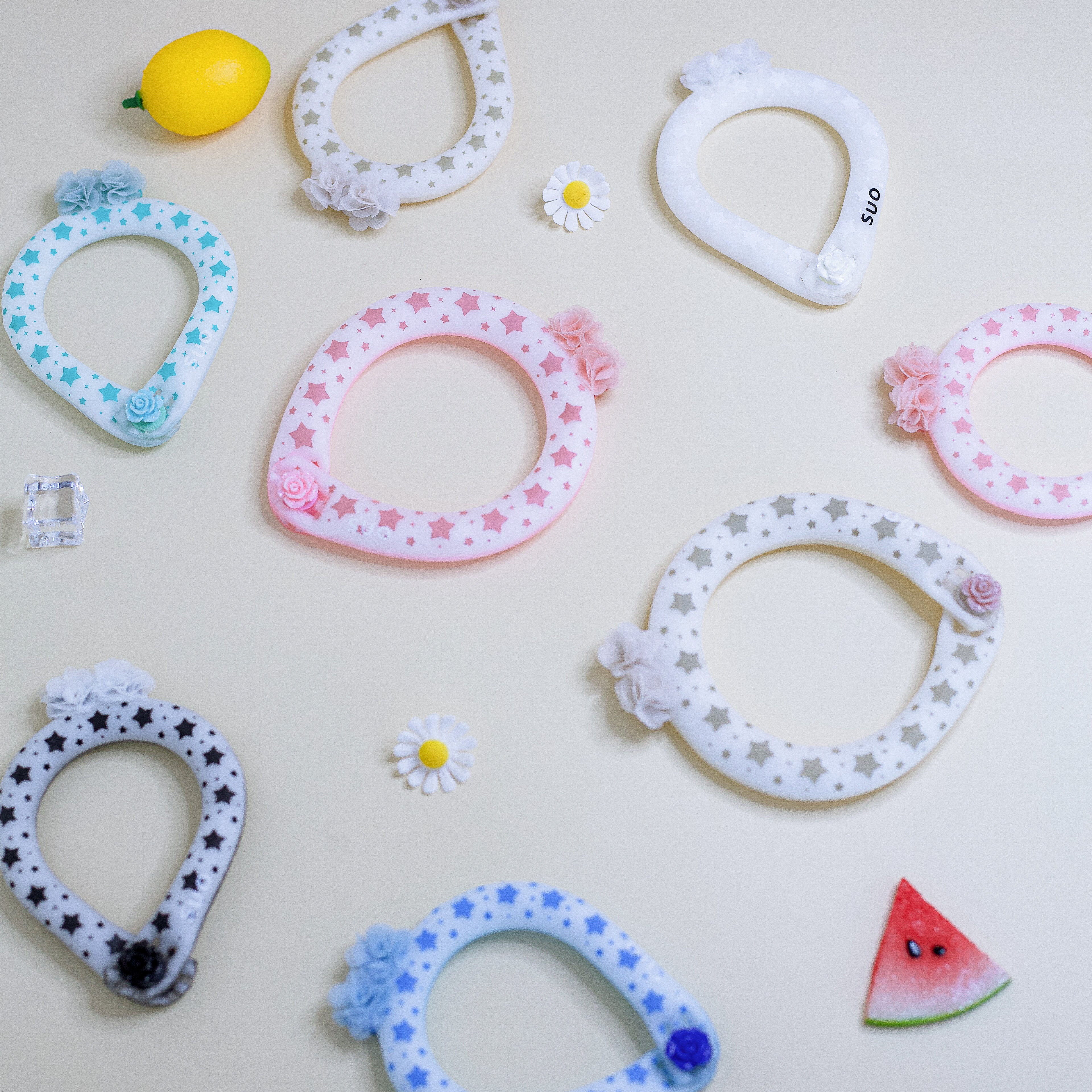 デコレ SUO RING for pets 28°ICE star ボタン付