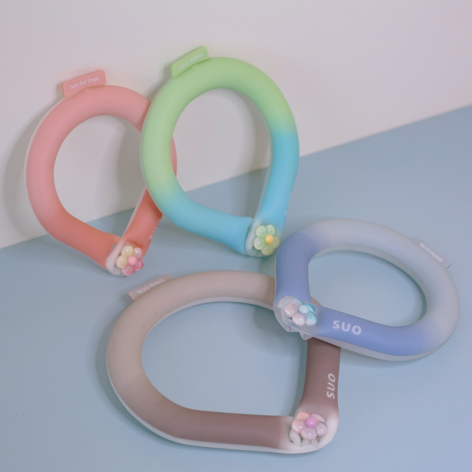デコレ SUO RING for pets 28°ICE gradation ボタン付