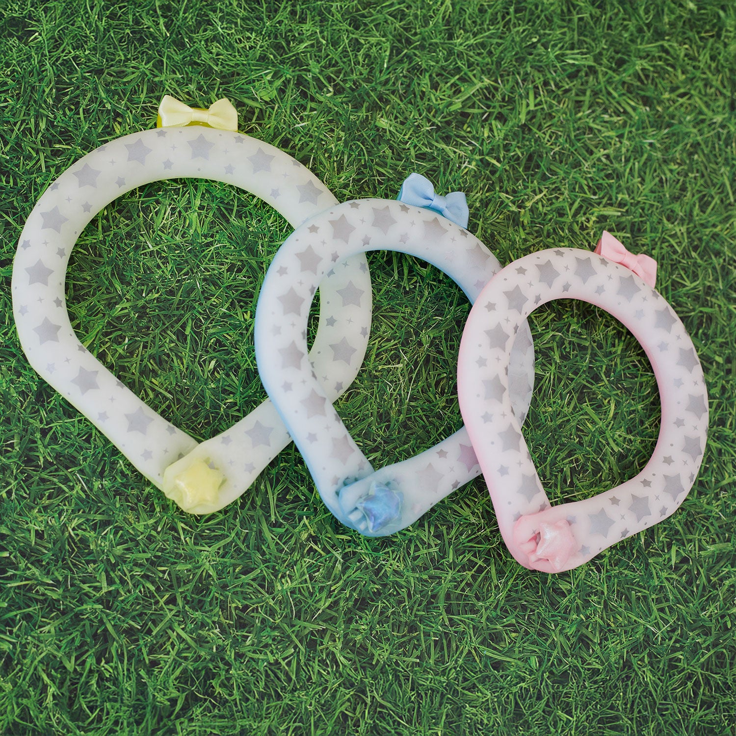 デコレ SUO RING for pets 28°ICE star reflector ボタン付