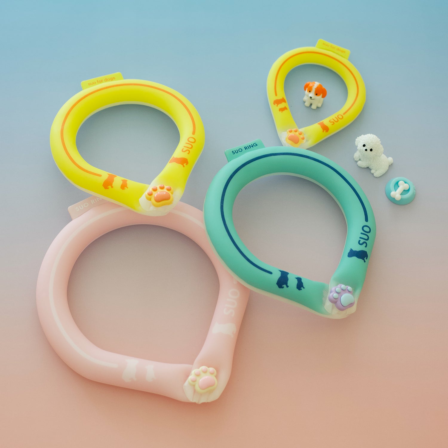 デコレ SUO RING for dogs 28°ICE line ボタン付
