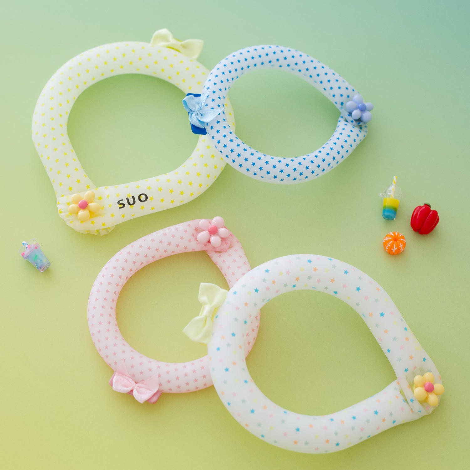 デコレ SUO RING for pets 28°ICE 星柄 ボタン付