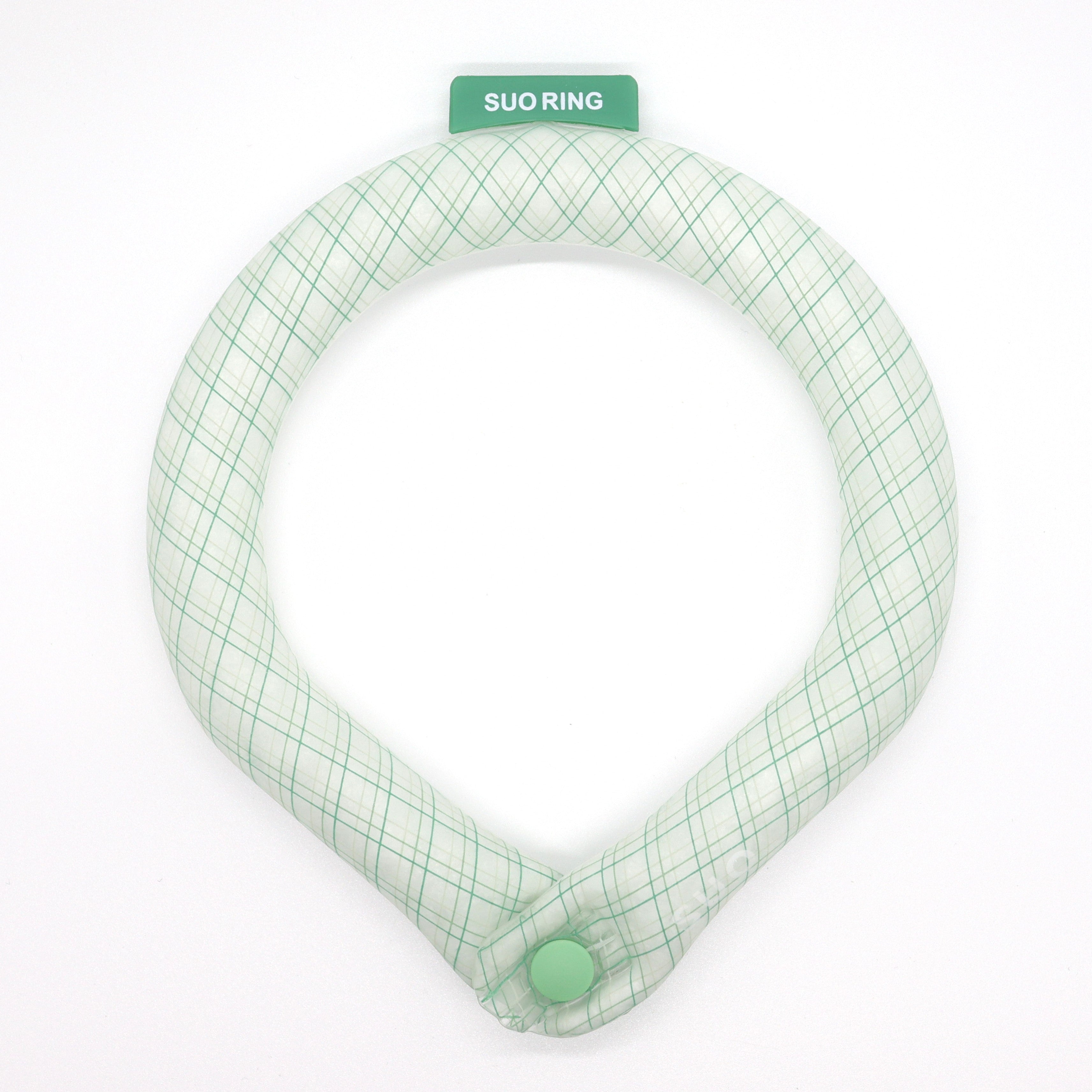 SUO RING for dogs 28°ICE グラデチェック ボタン付
